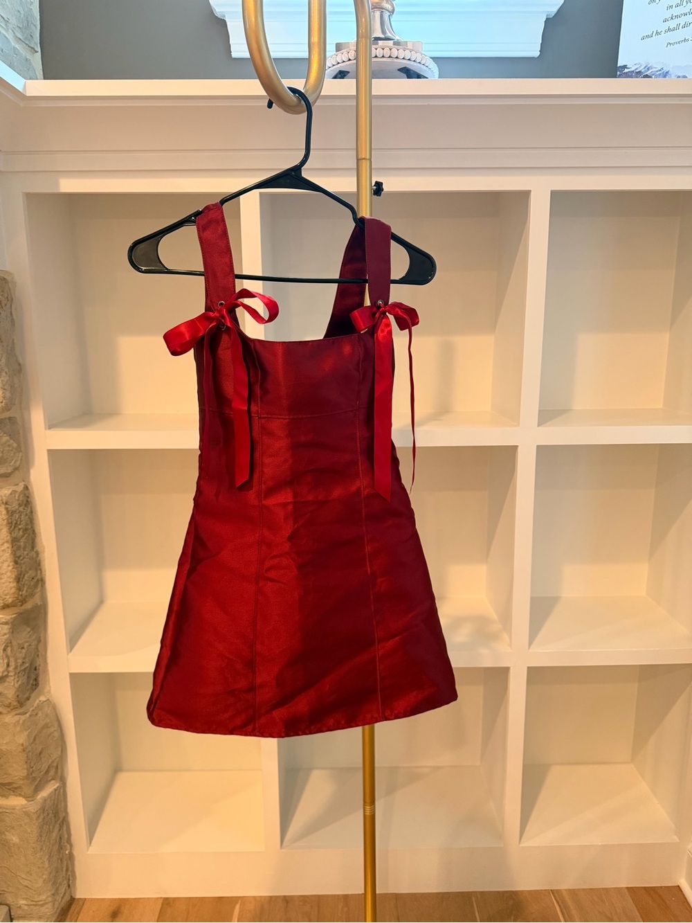 Dolls kill current mood Red Satin Tie-Shoulder Mini Dress